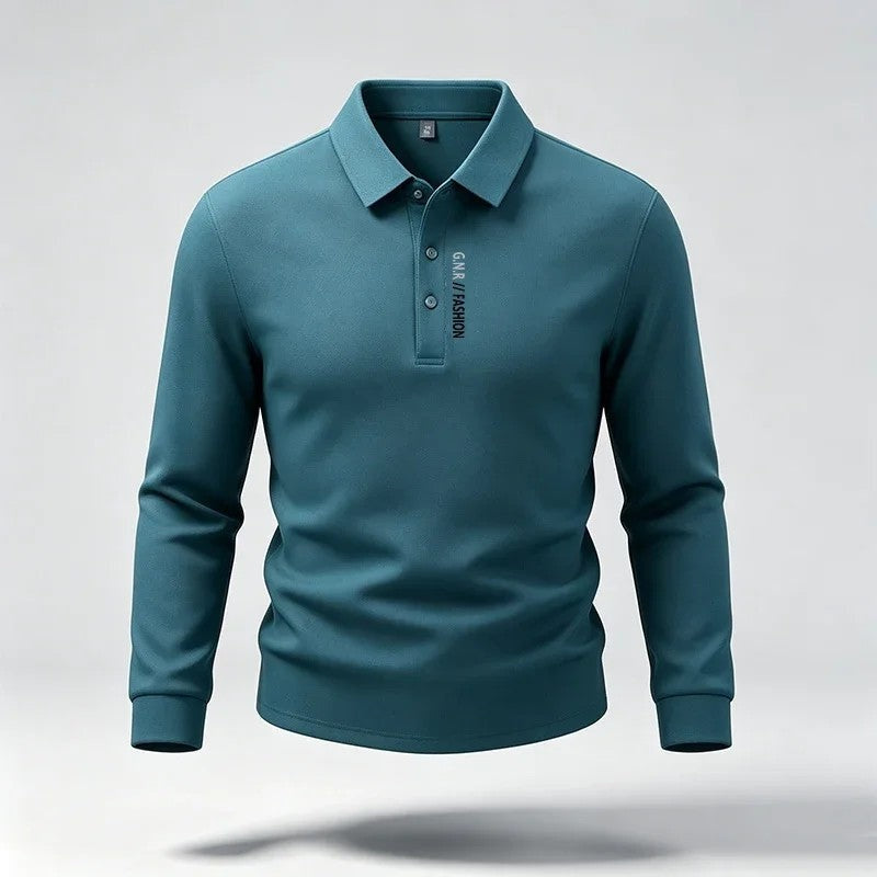Anton Relaxed Stretch Long Sleeve Polo