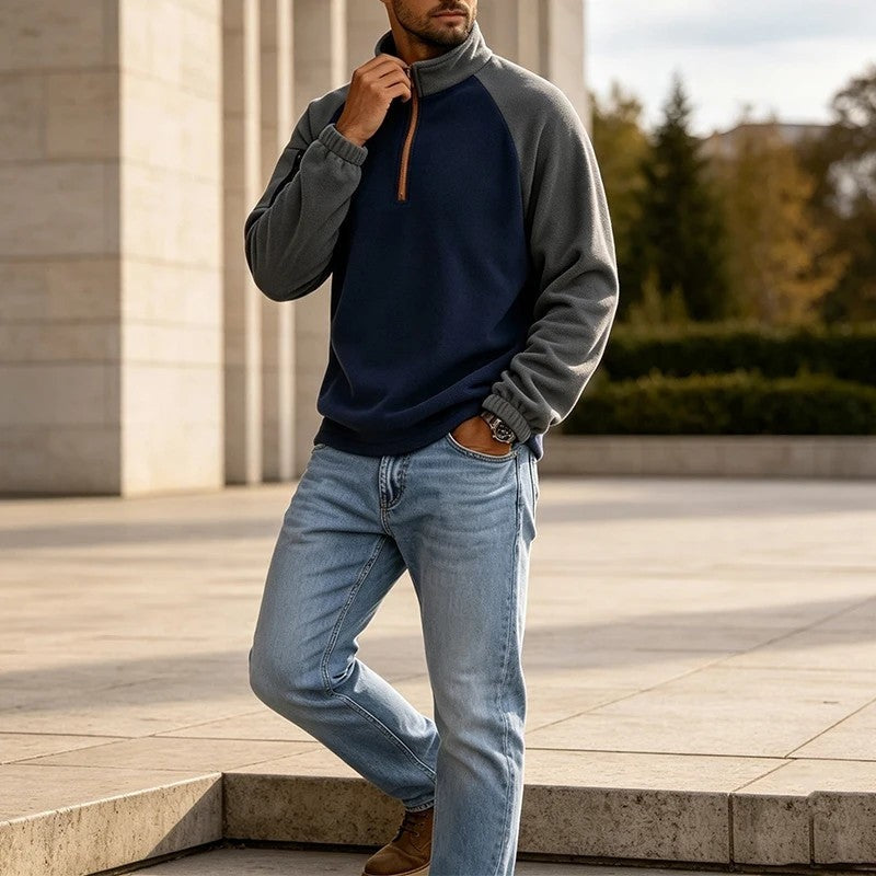 Calvin Fleece Quarter-Zip Pullover Sweatshirt