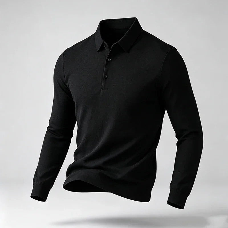 Henry Relaxed Stretch Long Sleeve Polo