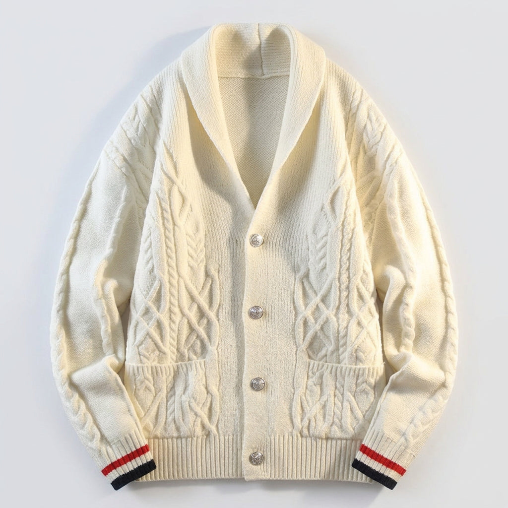 Marcus Textured Cable Knit Cardigan