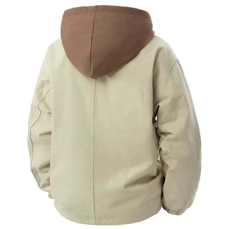 Simon Men's Hooded Utility Canvas Jacket