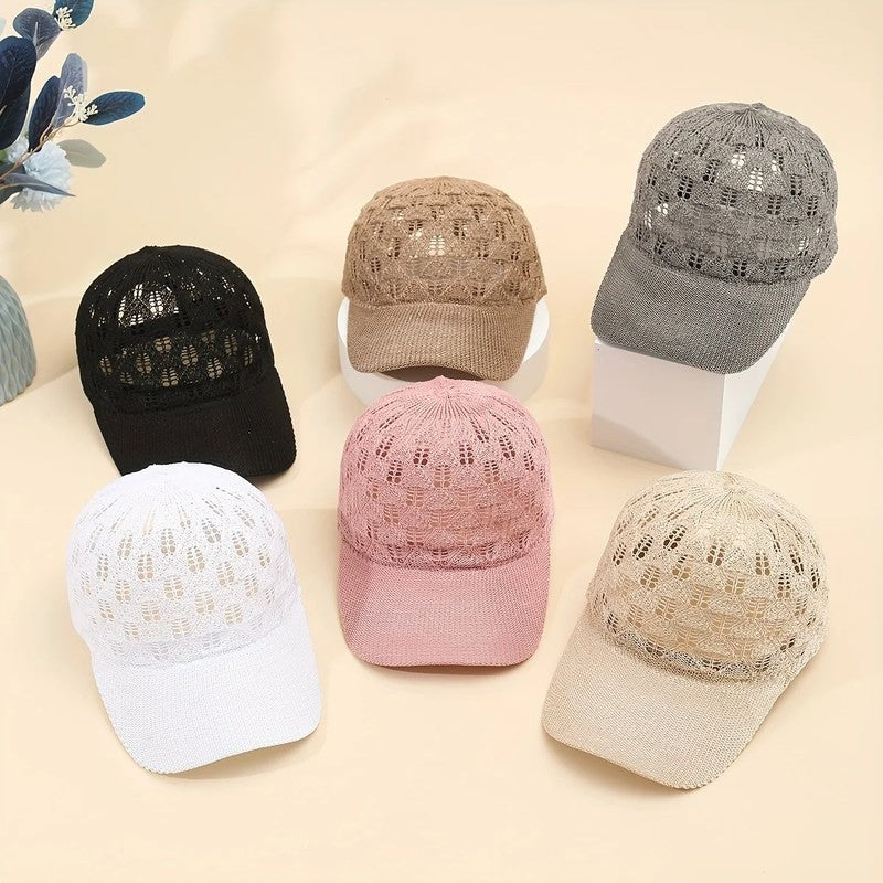 Vera Women's Crochet Mesh Baseball Cap