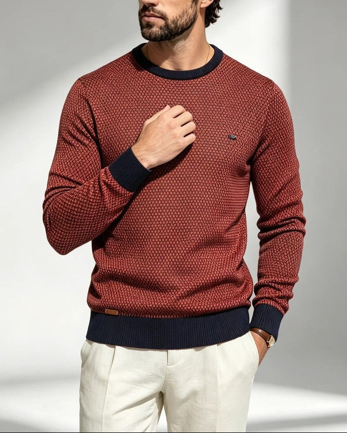 Adrian Textured Crewneck Knit Sweater
