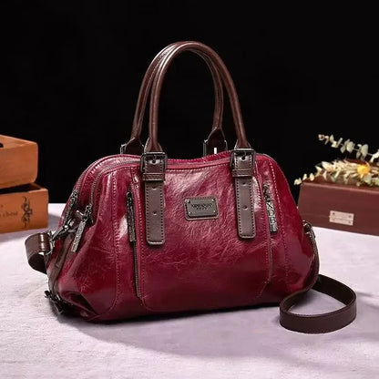 Alma Women's Structured Zip Satchel Bag