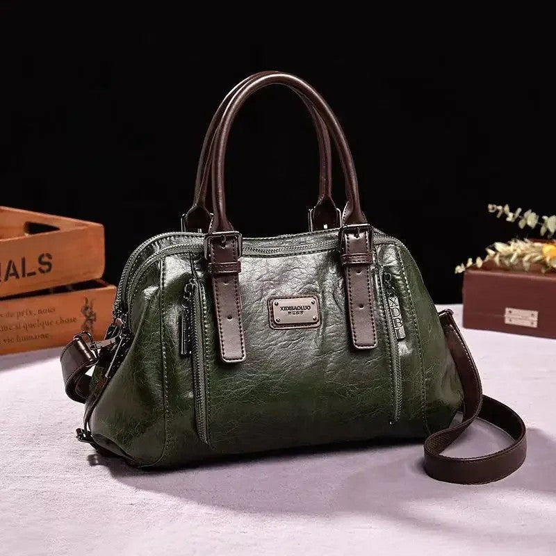Alma Women's Structured Zip Satchel Bag