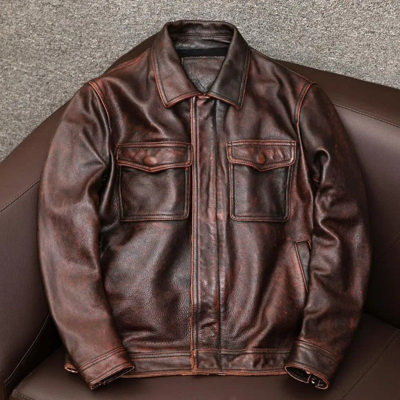 Amanda Relaxed Vintage Leather Jacket