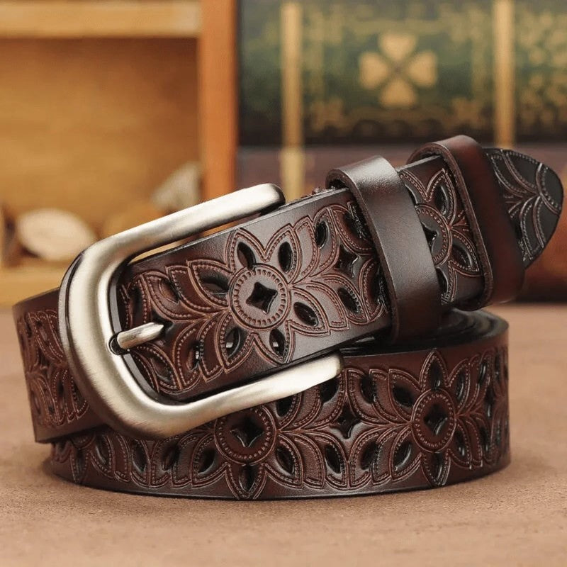 Angela Floral Cutout Western Belt