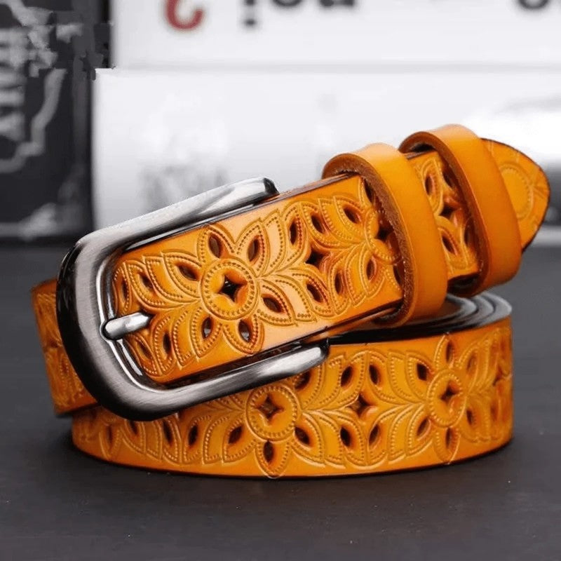 Angela Floral Cutout Western Belt