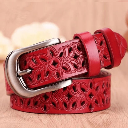 Angela Floral Cutout Western Belt