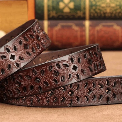 Angela Floral Cutout Western Belt