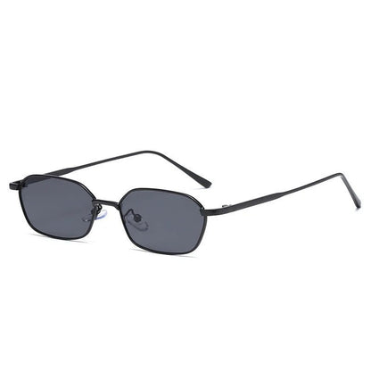 Anna Geometric Slim Metal Sunglasses
