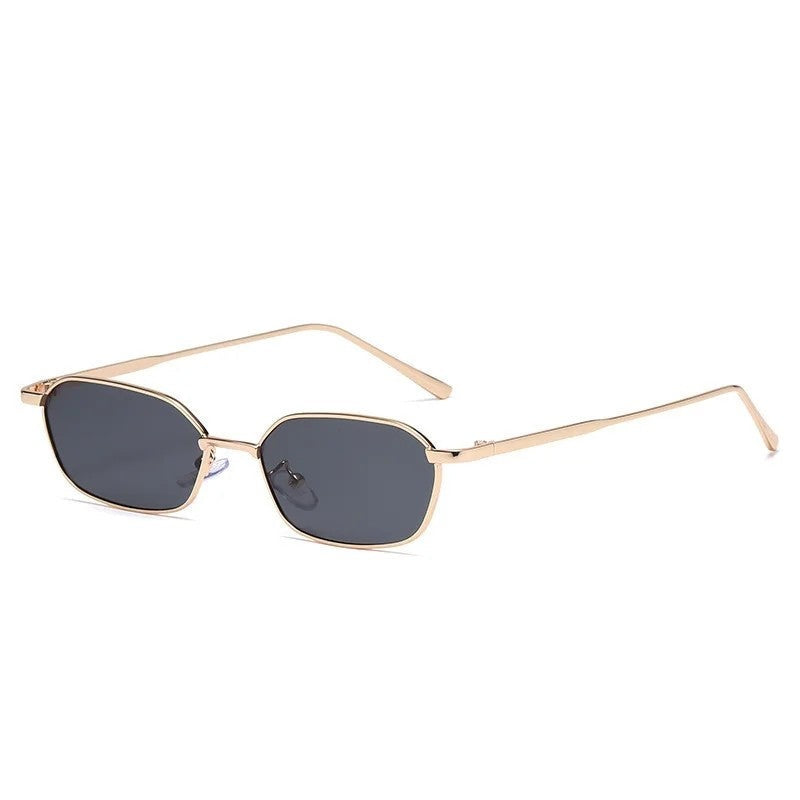 Anna Geometric Slim Metal Sunglasses