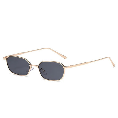 Anna Geometric Slim Metal Sunglasses