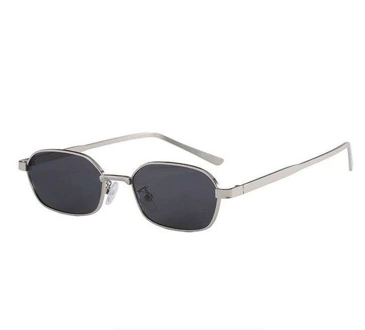 Anna Geometric Slim Metal Sunglasses
