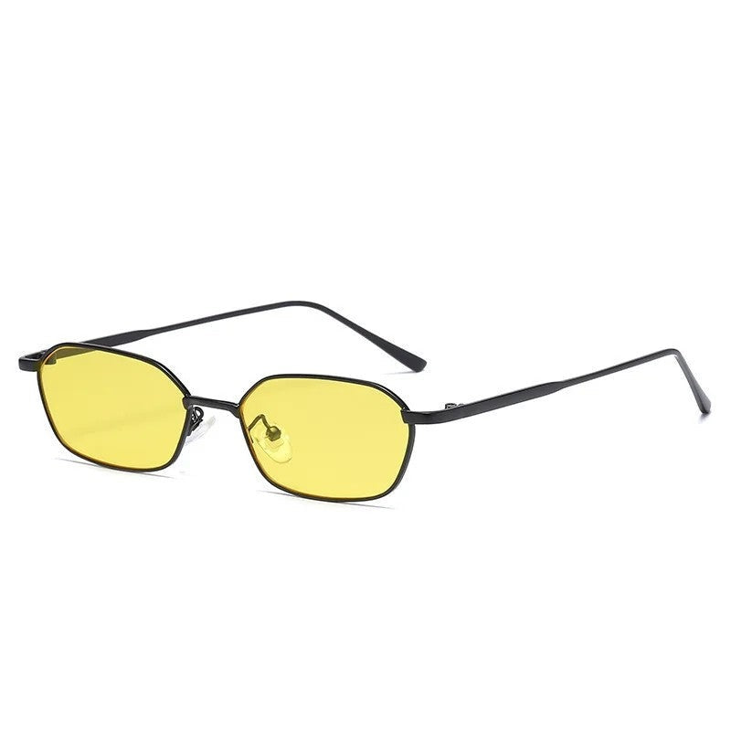 Anna Geometric Slim Metal Sunglasses