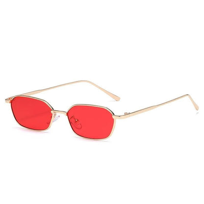 Anna Geometric Slim Metal Sunglasses