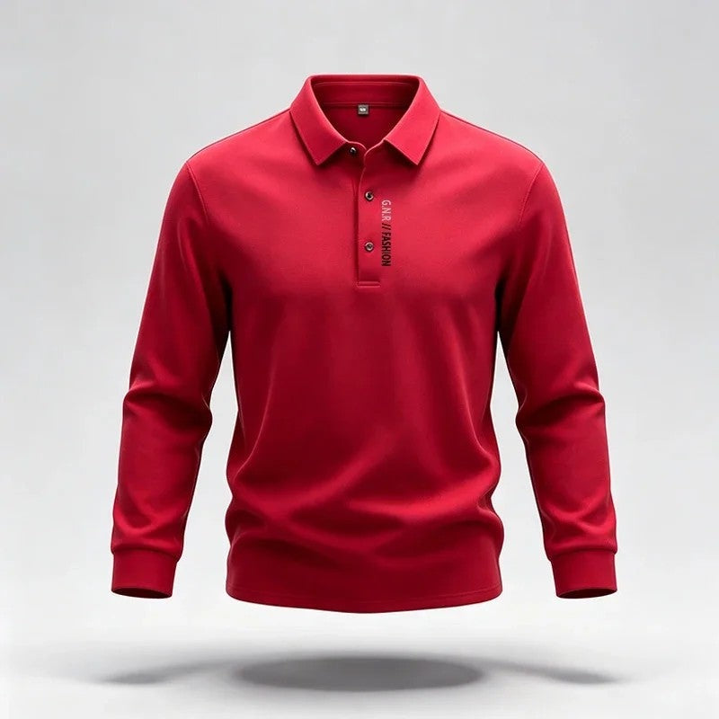 Anton Relaxed Stretch Long Sleeve Polo