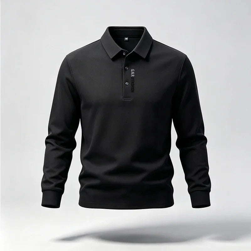 Anton Relaxed Stretch Long Sleeve Polo