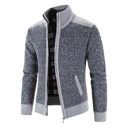Antonio Knit Ribbed Zip Cardigan