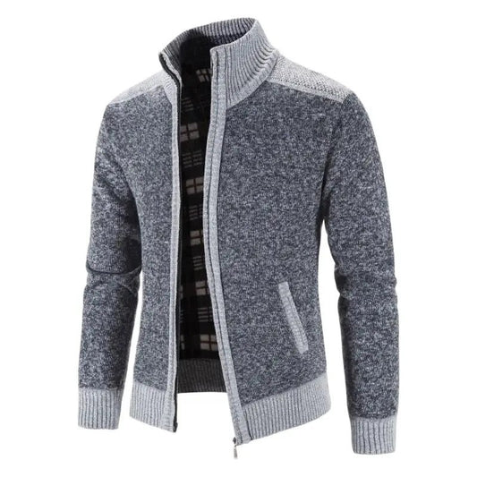 Antonio Knit Ribbed Zip Cardigan