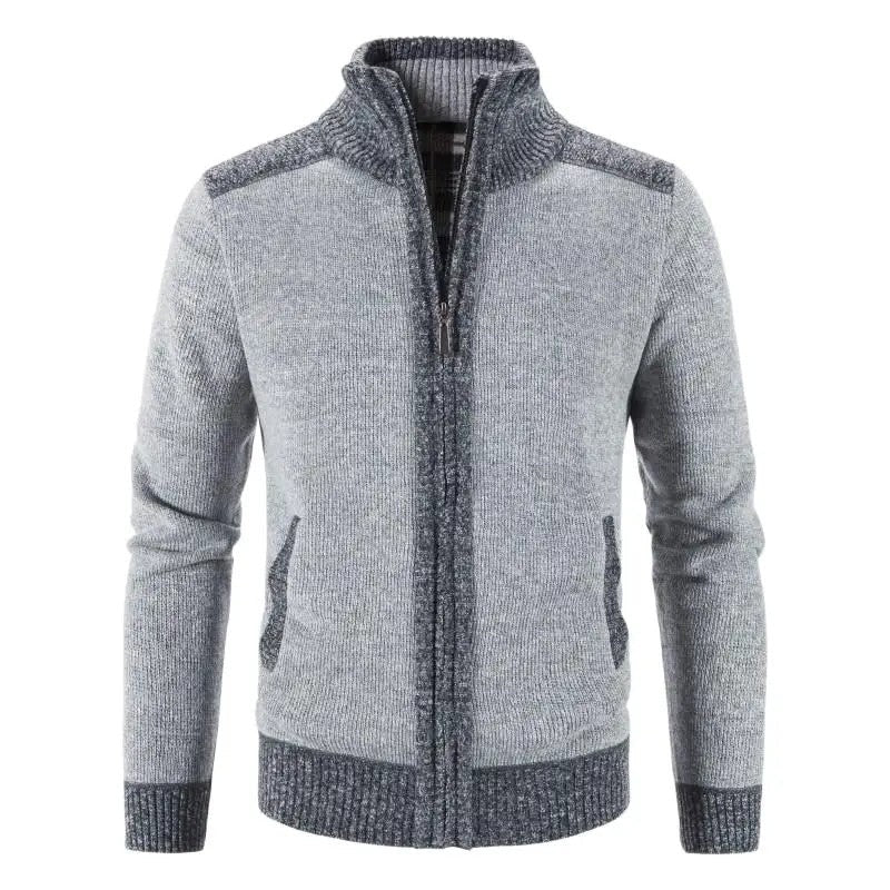 Antonio Knit Ribbed Zip Cardigan