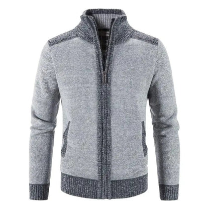 Antonio Knit Ribbed Zip Cardigan