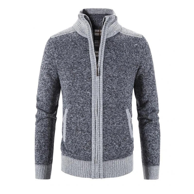 Antonio Knit Ribbed Zip Cardigan
