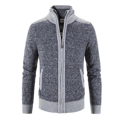 Antonio Knit Ribbed Zip Cardigan