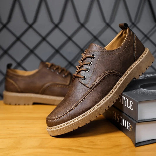 Benjamin Rugged Stitch Detail Derby Shoes