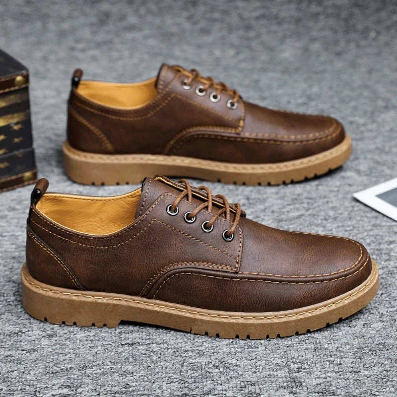 Benjamin Rugged Stitch Detail Derby Shoes