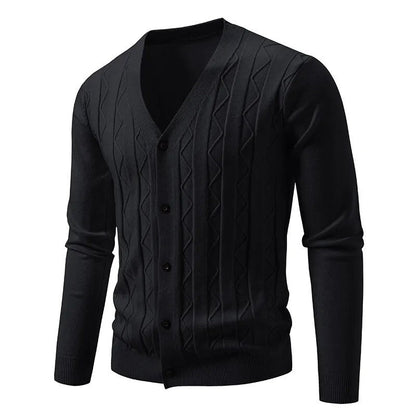 Bianca Textured V-Neck Knit Cardigan