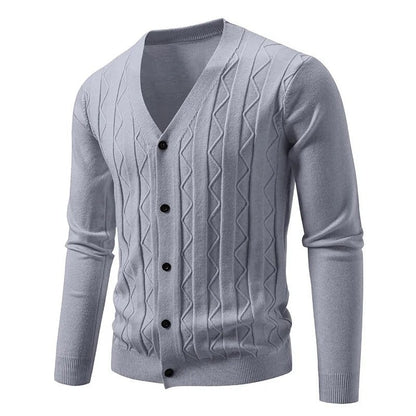 Bianca Textured V-Neck Knit Cardigan