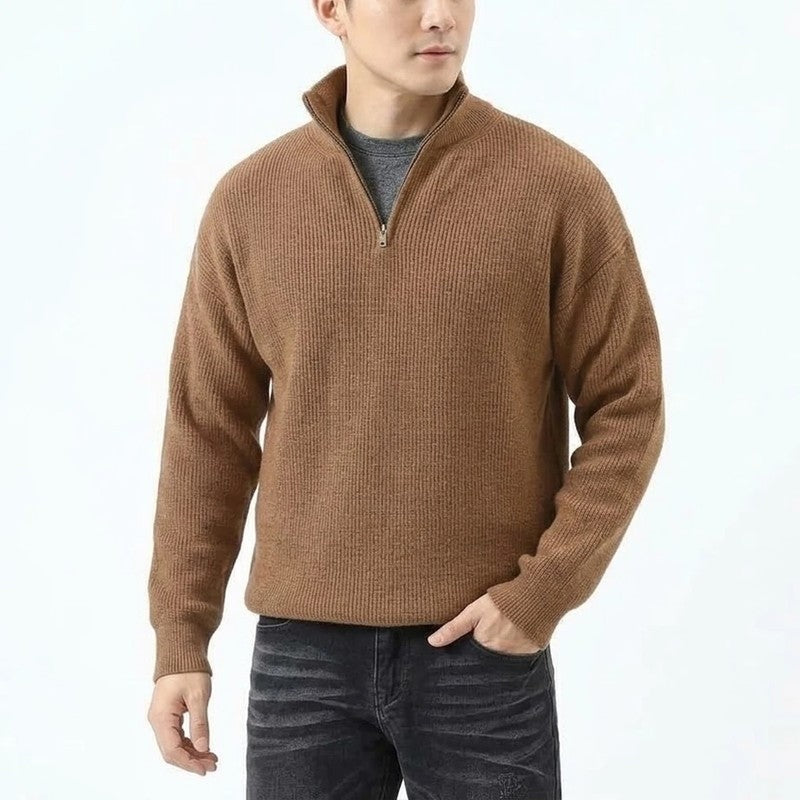 Bobby Men's Ribbed Half-Zip Knit Sweater