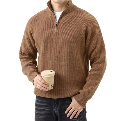 Bobby Men's Ribbed Half-Zip Knit Sweater