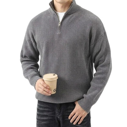 Bobby Men's Ribbed Half-Zip Knit Sweater