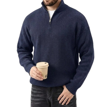 Bobby Men's Ribbed Half-Zip Knit Sweater