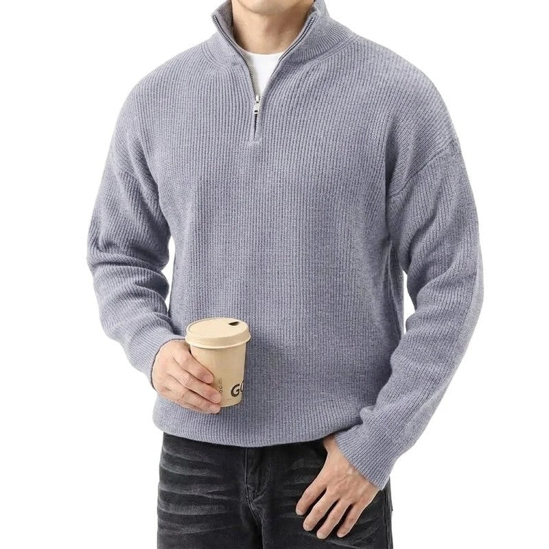 Bobby Men's Ribbed Half-Zip Knit Sweater