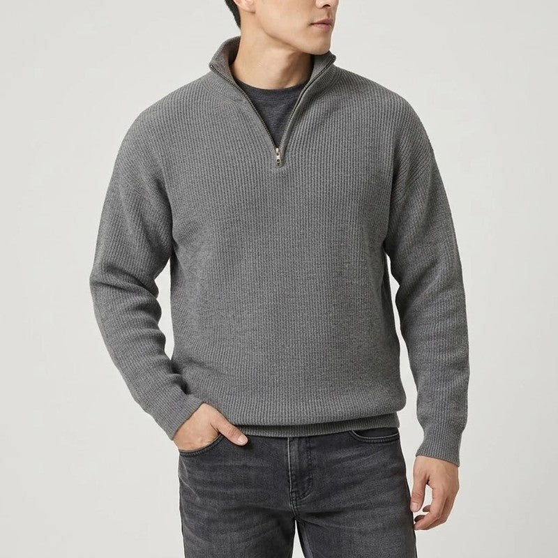 Bobby Men's Ribbed Half-Zip Knit Sweater
