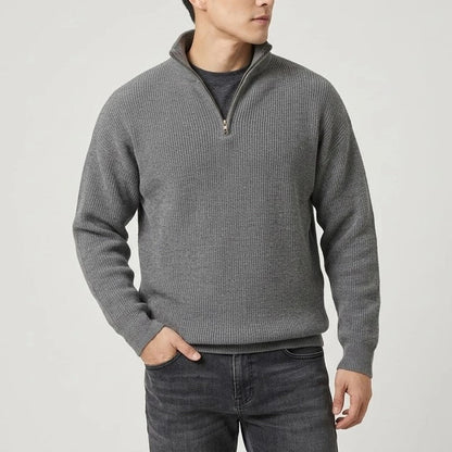 Bobby Men's Ribbed Half-Zip Knit Sweater