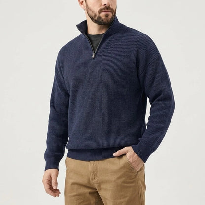 Bobby Men's Ribbed Half-Zip Knit Sweater