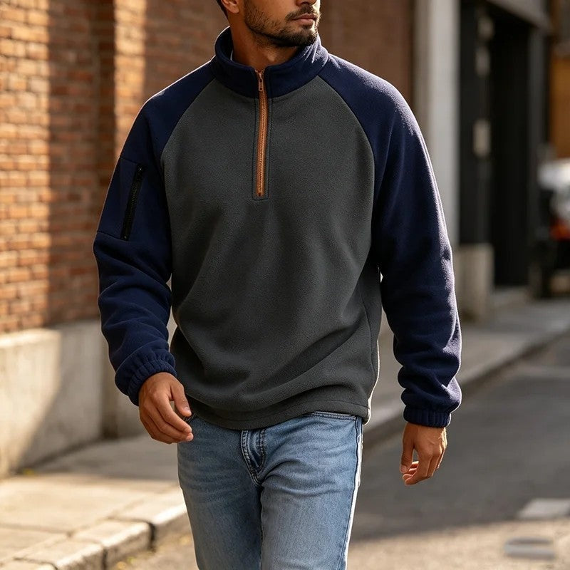 Calvin Fleece Quarter-Zip Pullover Sweatshirt