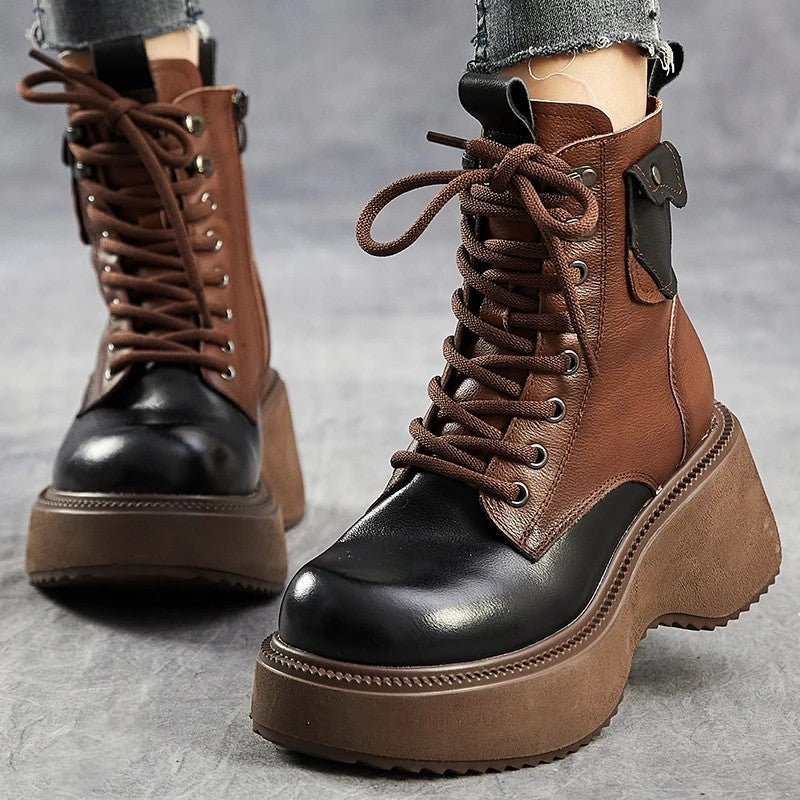 Camila Women's Platform Lace-Up Combat Boots