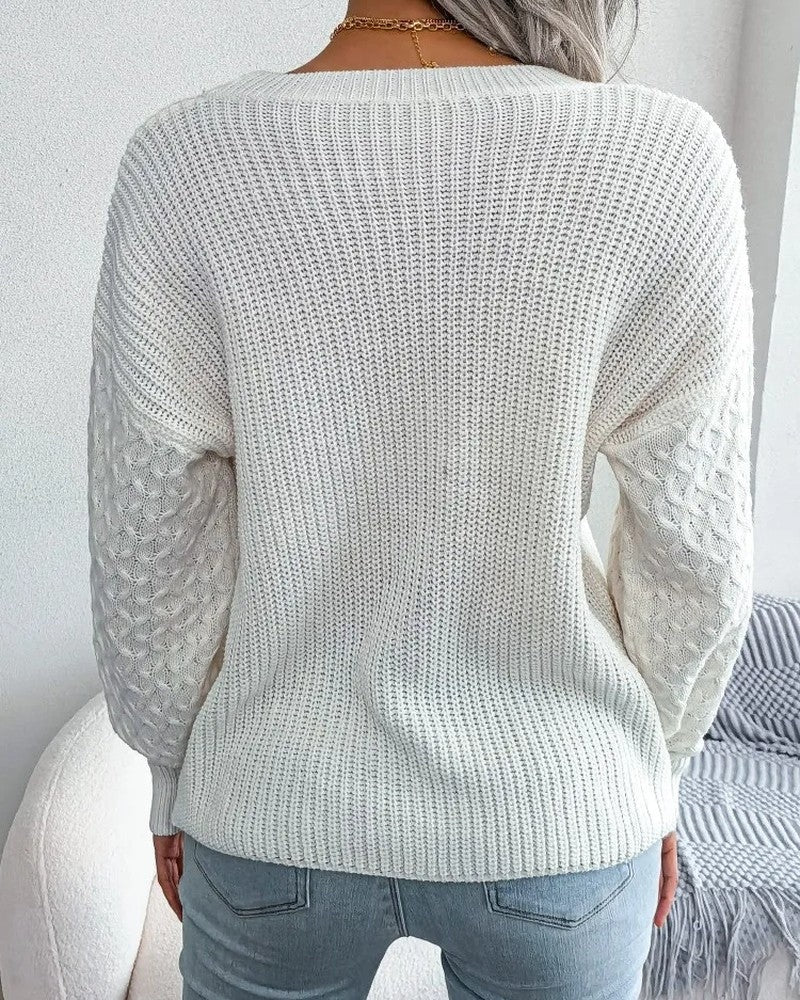 Carmen Textured Knit Relaxed Sweater
