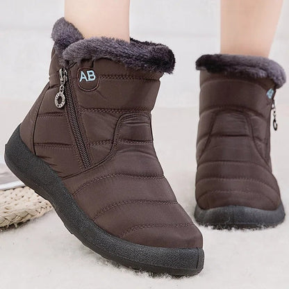 Celine Quilted Faux Fur Ankle Boots