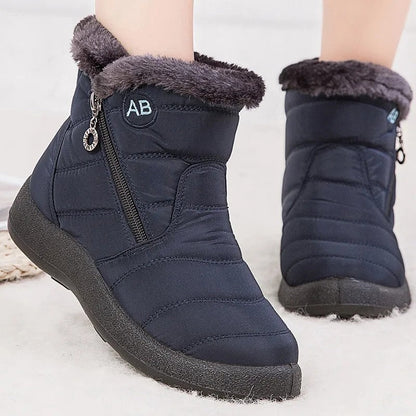 Celine Quilted Faux Fur Ankle Boots