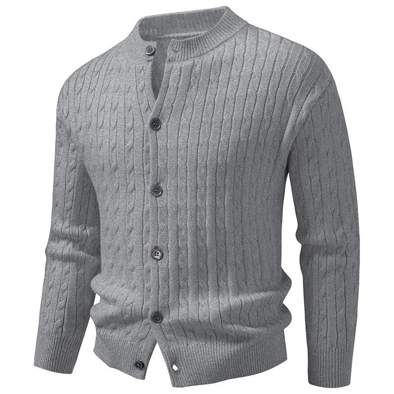 Christopher Cable Knit Button-Up Cardigan