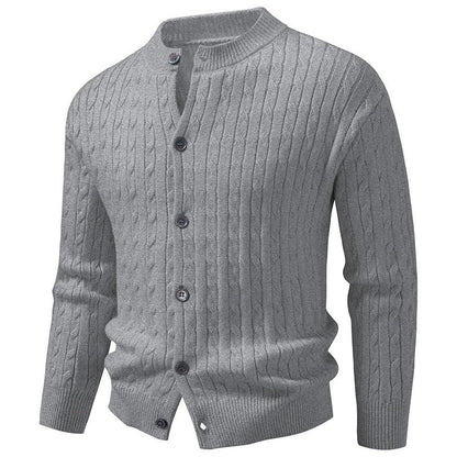 Christopher Cable Knit Button-Up Cardigan