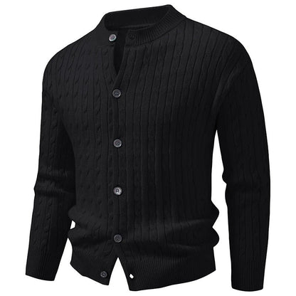 Christopher Cable Knit Button-Up Cardigan
