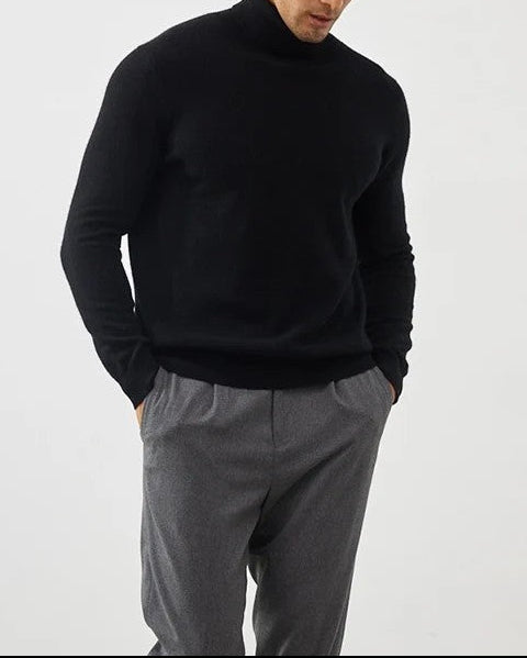 Clive Men's Refined Knit Turtleneck Sweater