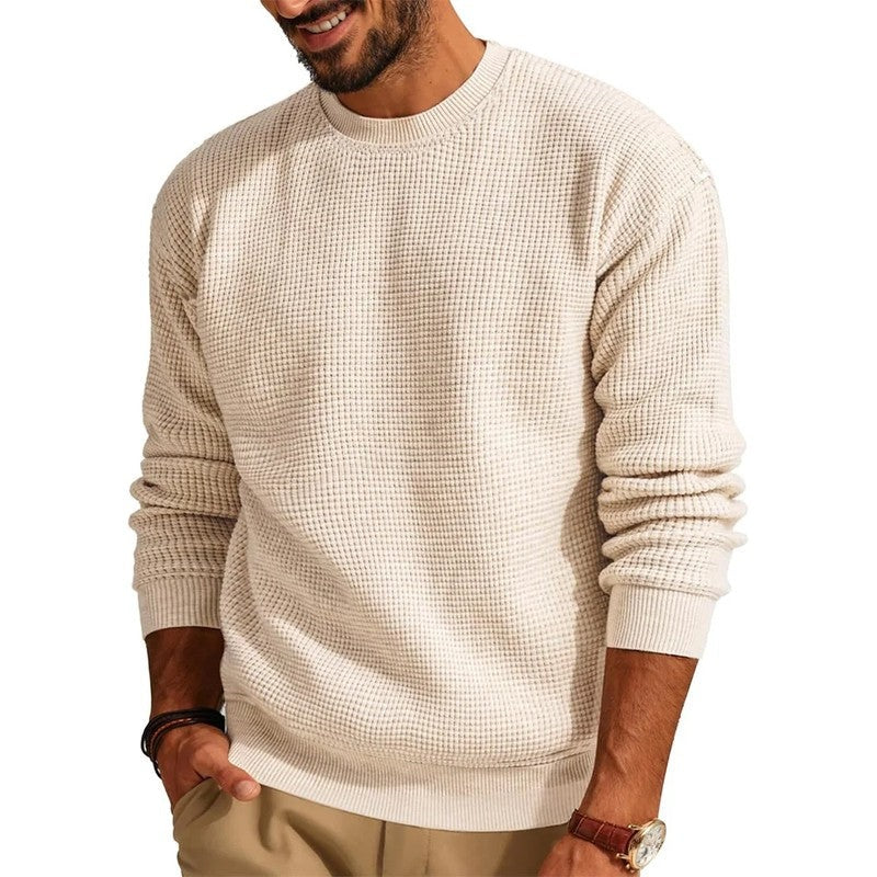 Curtis Men's Waffle Knit Crewneck Sweater